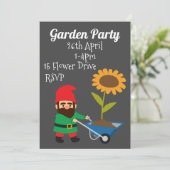 Fête de jardin lutin mignon Invitation (Debout devant)