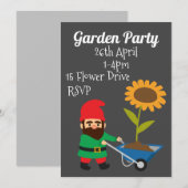 Fête de jardin lutin mignon Invitation (Devant / Derrière)