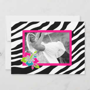 Fête de la Bachelorette Invitation Floral Zebra Pi
