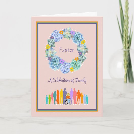 Fête de la carte de Pâques de la famille (Devant)