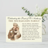 Fête de la carte de prière catholique St. Anthony  (Debout devant)