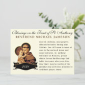 Fête de la carte de prière catholique St. Anthony  (Debout devant)