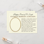 Fête de la carte de prière commémorative catholiqu (Devant/Arrière en situation)