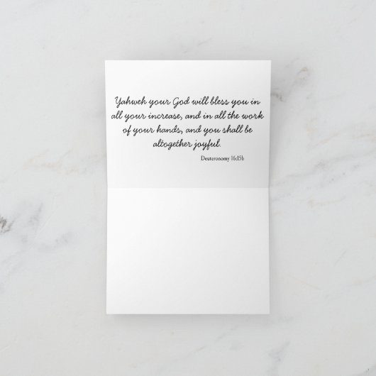 Fête de la carte Tabernacles (Intérieur)