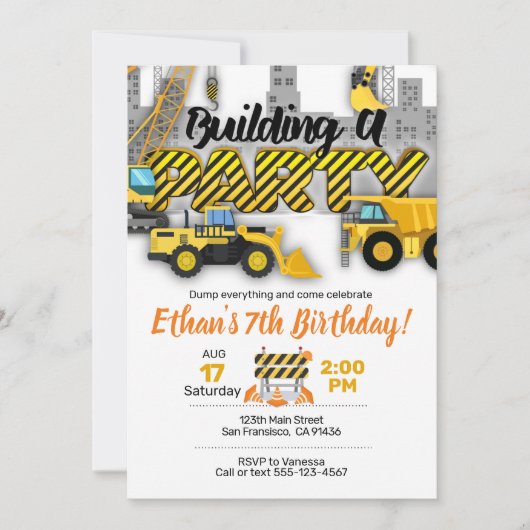 Fête de la construction, Invitation à la construct (Devant)