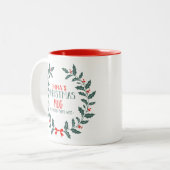 Fête de la couronne de Noël coutume Mug avec nom (Devant gauche)