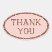 Fête de la cowgirl | Cheval | Sticker ovale Merci (Devant)