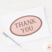 Fête de la cowgirl | Cheval | Sticker ovale Merci (Enveloppe)