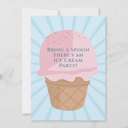 Fête de la crème glacée Anniversaire Invitation (Devant)