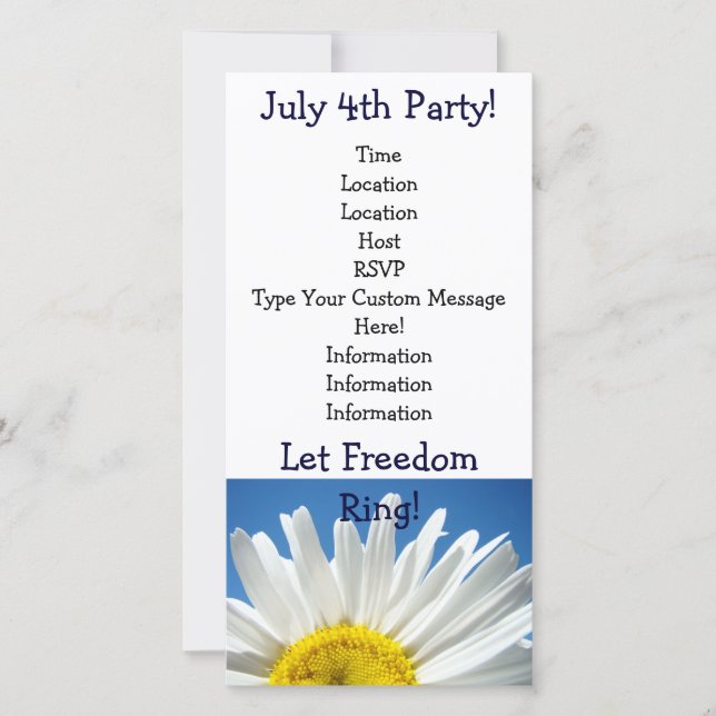 Fête de la fête de l'Indépendance ! Invitations à  (Devant)