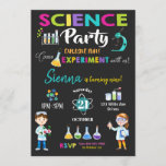 Fête de la Mad Science Invitation Fille d'annivers<br><div class="desc">Personnalisez facilement et rapidement cette formidable invitation de soirée scientifique avec le nom, l'âge et les détails de votre enfant, appuyez simplement sur le bouton customiser pour réorganiser et formater le style et l'emplacement du texte. Certaines des images peuvent être déplacées pour accommoder les détails de votre partie. c) The...</div>