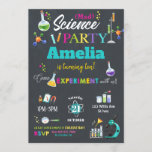 Fête de la Mad Science Invitation Fille d'annivers<br><div class="desc">Personnalisez facilement et rapidement cette formidable invitation de soirée scientifique avec le nom, l'âge et les détails de votre enfant, appuyez simplement sur le bouton customiser pour réorganiser et formater le style et l'emplacement du texte. Certaines des images peuvent être déplacées pour accommoder les détails de votre partie. c) The...</div>