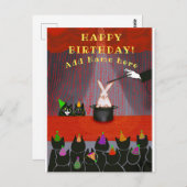 Fête de la magie de chat chaque année Carte Plat (Devant / Derrière)
