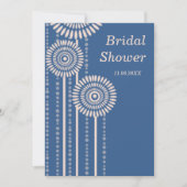 Fête de la mariée florale moderne - invitations (Devant)