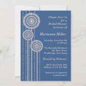 Fête de la mariée florale moderne - invitations (Dos)
