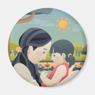 Fête de la mère et de l'enfant Magnet