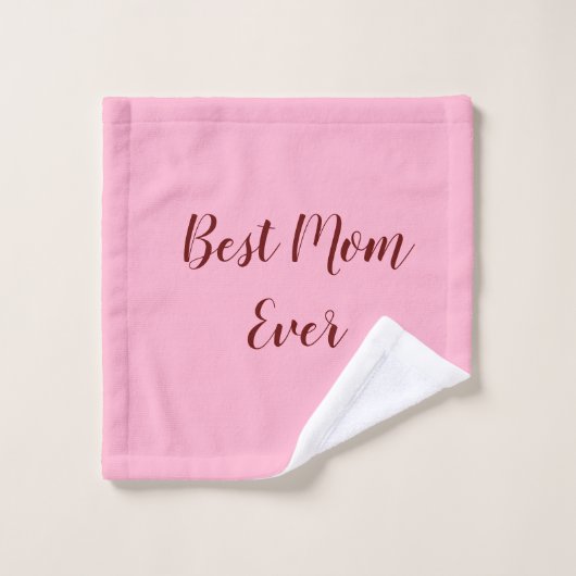 Fête de la mère rouge rose meilleure maman jamais  (Gant de toilette)