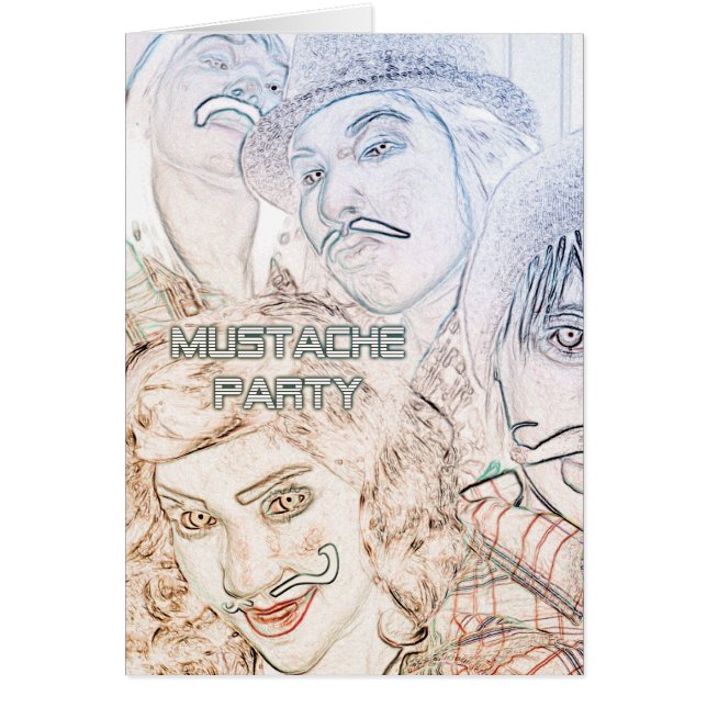 fête de la moustache : staches de néon (Devant)