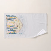 Fête de la nativité or et bleu (Serviette à main)