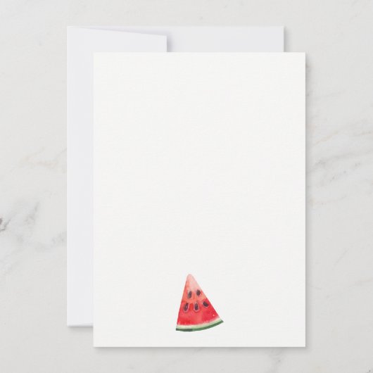 Fête de la pastèque Douce Invitations d'anniversai (Dos)