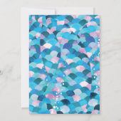 Fête de la piscine de sirène Invitation d'annivers (Dos)