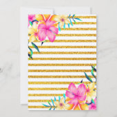 Fête de la piscine florale tropicale Invitation d' (Dos)