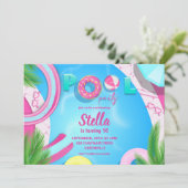 Fête de la piscine | Invitation de la fête du pool (Debout devant)