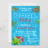 Fête de la piscine tropicale | Invitation d'été (Devant)