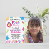 Fête de la piscine tropicale Invitations d'anniver (Debout devant)