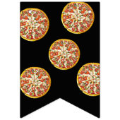 Fête de la Pizza Noire et Rouge Bannière du drapea (Deuxième drapeau)