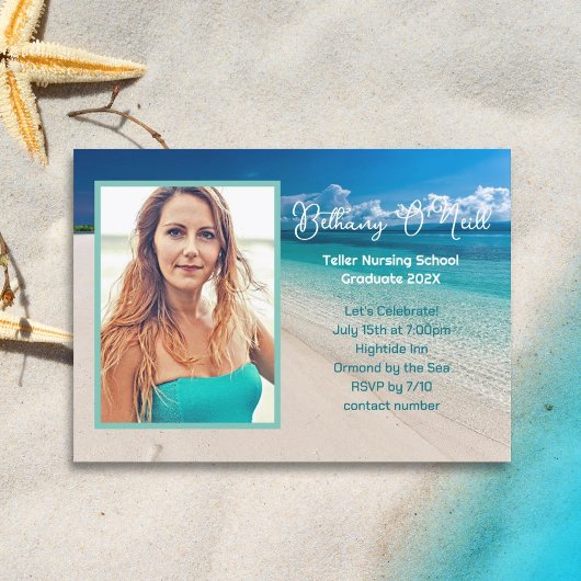 Fête de la plage de Grad Beach Invitation photo