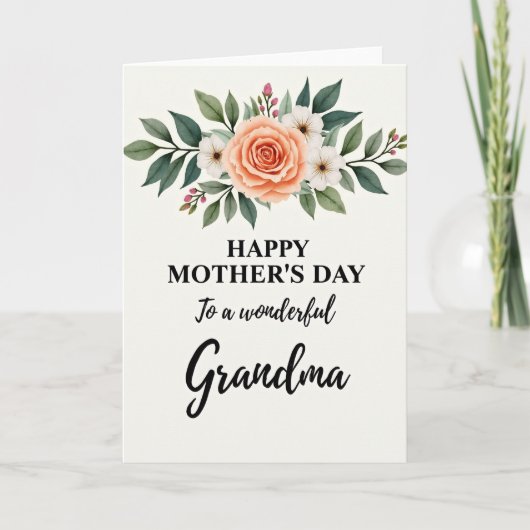 Fête de la plus douce grand-mère carte Bloom (Devant)