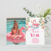 Fête de la poule carte de remerciements photo flam (Debout devant)