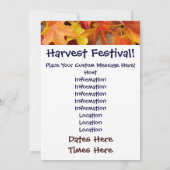 Fête de la récolte ! Invitations Annonces d'événem (Dos)