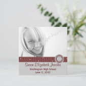 Fête de la remise des diplômes - Invitation gris e (Debout devant)