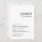 Fête de la Réunion familiale, Invitation de la réu (Devant)