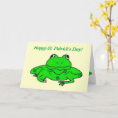 Fête de la Saint Patrick ! Carte de grenouille (Fleur jaune)
