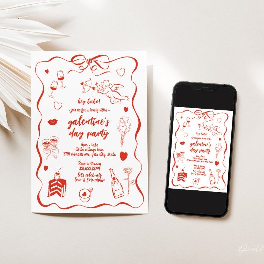 Fête de la Saint-Valentin Invitation de la Saint-V