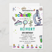 Fête de la science Mad Invitation d'anniversaire (Devant / Derrière)