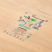 Fête de la science Mad Invitation d'anniversaire (Poser)