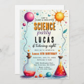 Fête de la science Mad Invitation d'anniversaire (Devant / Derrière)