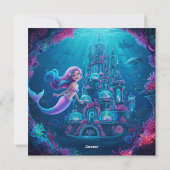Fête de la sirène - Invitation d'anniversaire (Dos)