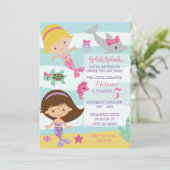 Fête de la sirène / Invitation d'anniversaire de l (Debout devant)