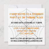 Fête de la toile d'araignée chez moi - Invitation (Dos)