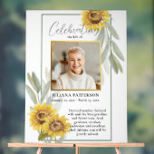 Fête de la vie de tournesol Photo Bienvenue funéra (Neutre)