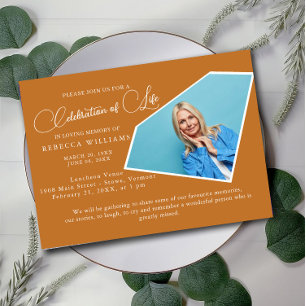 Fête de la vie en lettres simples Invitation