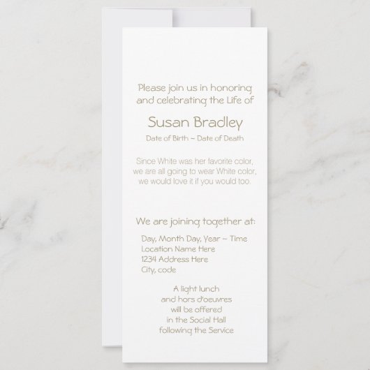 Fête de la vie florale 2 Invitation (Dos)