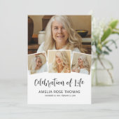 Fête de la vie Funéraire Photo Invitation (Debout devant)