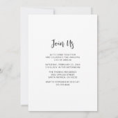 Fête de la vie Funéraire Photo Invitation (Dos)