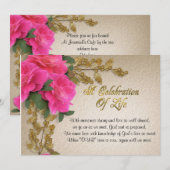 Fête de la vie Invitation (Devant / Derrière)